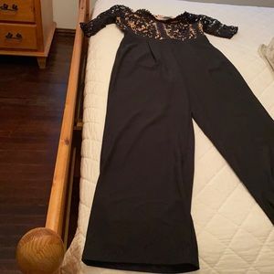 Little Mistress Black Lace Jumpsuit